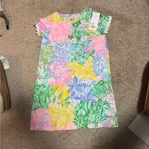 Lilly Pulitzer Pink and Green Floral Kids Dress